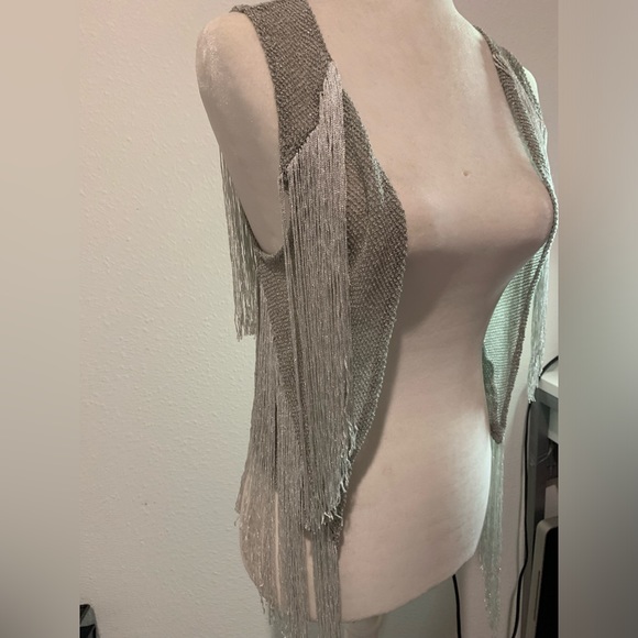 Stunning Fringe Metallic Vest - Picture 7 of 9